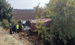 Karacabey'de kontrolden çıkan TIR tarlaya devrildi: 1 yaralı