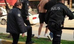 Kuşadası'nda bıçaklı genç paniğe neden oldu