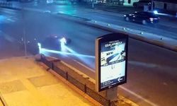Motosiklet kazası güvenlik kamerasına yansıdı
