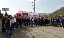 Trabzon'da kömürcüler Çağlayan Mahallesi'nden çıkarılma kararına tepki gösterdi
