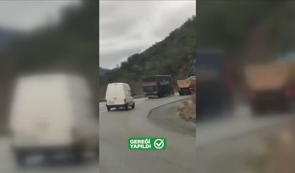 Artvin'de hatalı sollama anı sosyal medyada