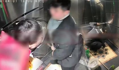 Pizza siparişinde kurye skandalı! Asansördeki görüntüler mide bulandırdı