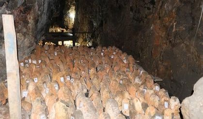 Karaman'da 6 ay mağarada olgunlaştırılan Divle Obruk Peyniri satışa sunuluyor