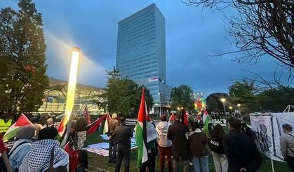 Linz'de Avusturya-İsrail maçı öncesi İsrail karşıtı protesto düzenlendi