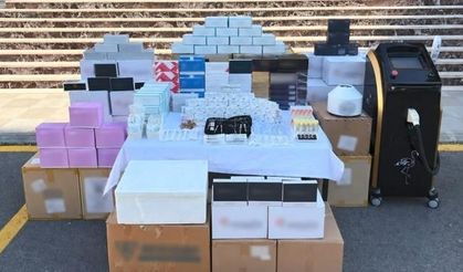 Mersin'de 10 Milyon TL Değerinde Kaçak Estetik Malzemesi Ele Geçirildi, 2 Kişi Gözaltında