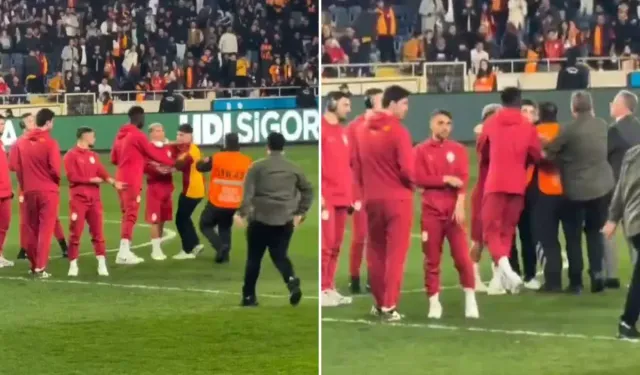 Maç öncesi olay: Sahaya giren taraftar, Galatasaraylı futbolcuların arasına daldı