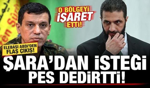 Elebaşı Abdi'den flaş çıkış! Şara'dan isteği pes dedirtti! O bölgeyi işaret etti