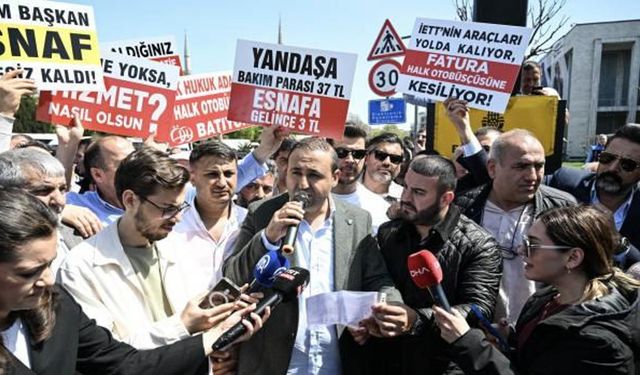 İBB önünde eylem: Ödeme yapılmazsa otobüslere POS cihazı koyacağız