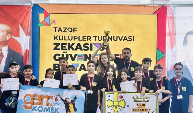 Genç KOMEK öğrencileri 4. Tazof Kulüpler Turnuvası’da Türkiye şampiyonu oldu