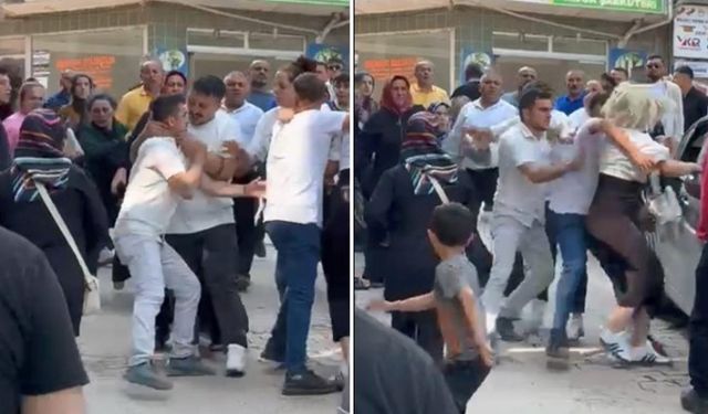 Ordu'da boşanan çiftin kavgası kamerada