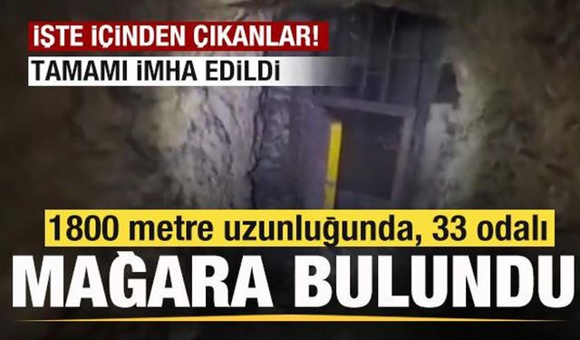 1800 metre uzunluğunda, 33 odalı mağara bulundu! İşte içinden çıkanlar
