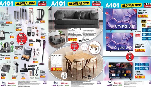 A101'e kampanyalı TV, ev gereçleri ve mobilya geliyor! Büyük indirim var