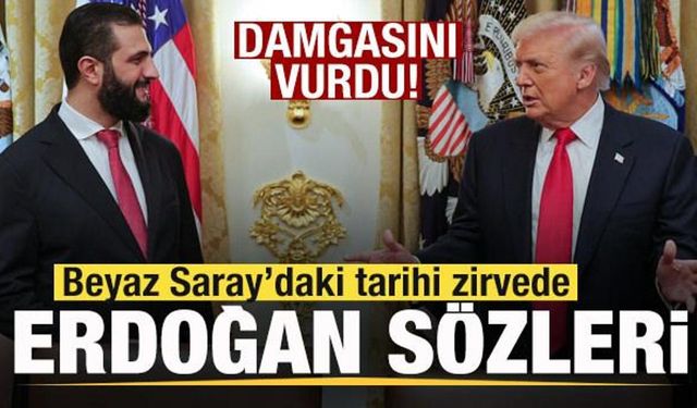 Beyaz Saray'daki tarihi zirvede Erdoğan sözleri!