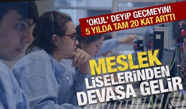 'Okul' deyip geçmeyin! Meslek liselerinden 2024'te dev gelir