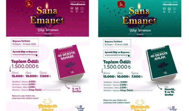 'Sana Emanet' online bilgi yarışması başladı