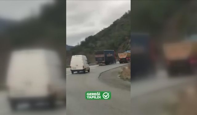 Artvin'de hatalı sollama anı sosyal medyada