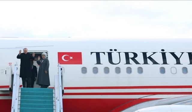 Cumhurbaşkanı Erdoğan Türkmenistan'a geldi