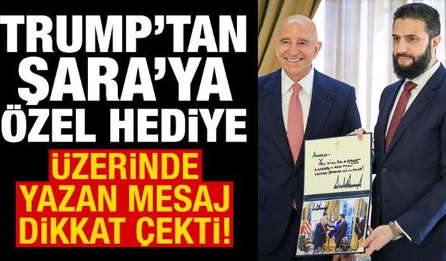 Trump'tan Şara'ya özel hediye! Üzerinde yazan mesaj dikkat çekti