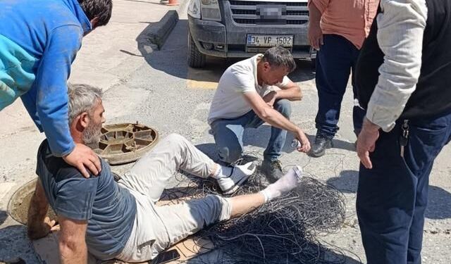 Akyazı'da Servis Aracının Çarptığı Telekom Çalışanı Yaralandı