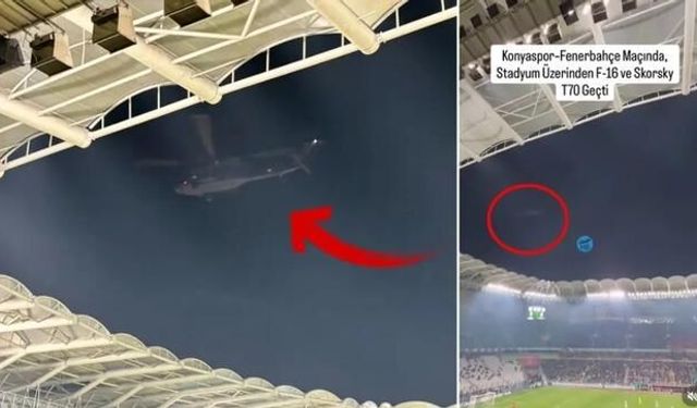 Konyaspor-Fenerbahçe maçında uçak ve helikopter uçuşu: MSB'den açıklama