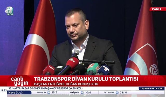 Trabzonspor Başkanı Ertuğrul Doğan: Hedefimiz Şampiyonluk