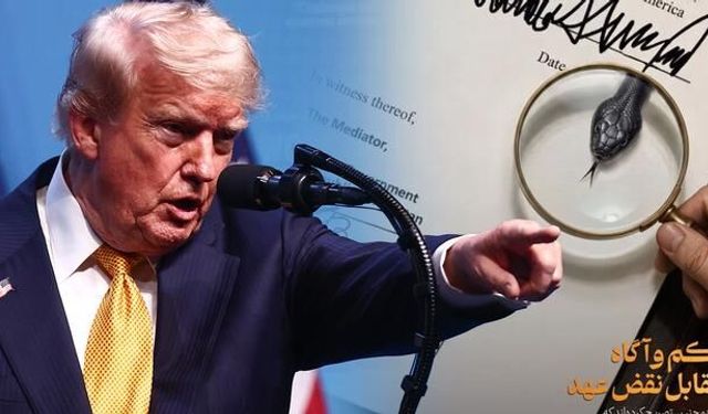 İran Medyasından Trump'ın İmzasına Yılan Benzetmesi