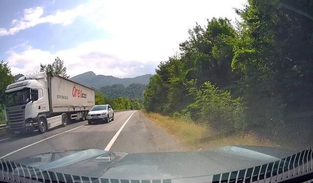 Karabük'te Hatalı Sollama Tehlikeli Anlara Yol Açtı