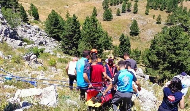 Konya'da Kekik Toplarken Kayalıklardan Düşen Adam Helikopterle Hastaneye Kaldırıldı