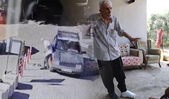 Adana'da Kırık Ayakla Dolmuşa Binip Eve Giden Yaşlı Adamın Kaza Anı Kamerada