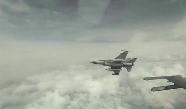 Amasya Merzifon'dan kalkan F-16'lar Karadeniz'de eğitim uçuşu yaptı