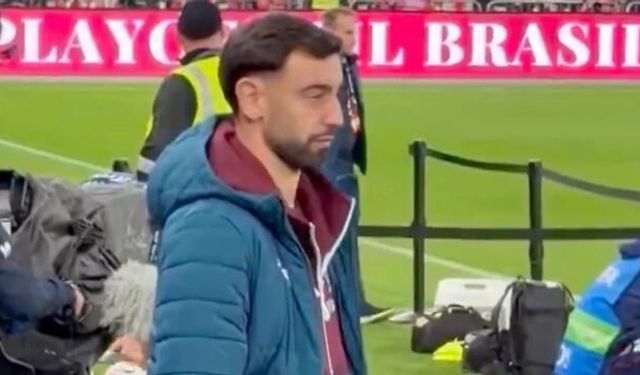 Bruno Fernandes'ten Galatasaray taraftarının çağrısına tebessümle yanıt