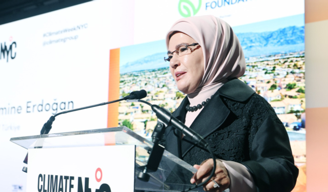 Emine Erdoğan New York İklim Haftası'nın açılışında konuştu