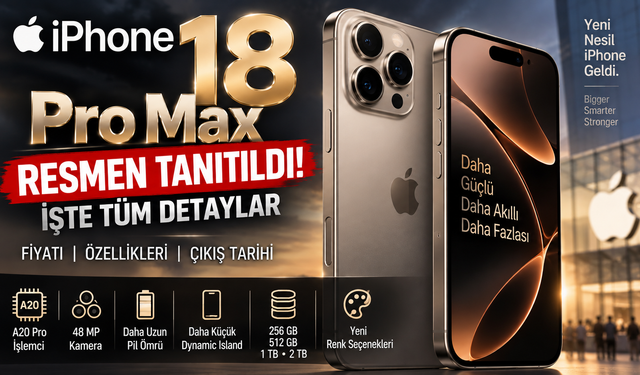 iPhone 18 Pro Max Fiyatı ve Özellikleri: Türkiye Fiyatı Açıklandı