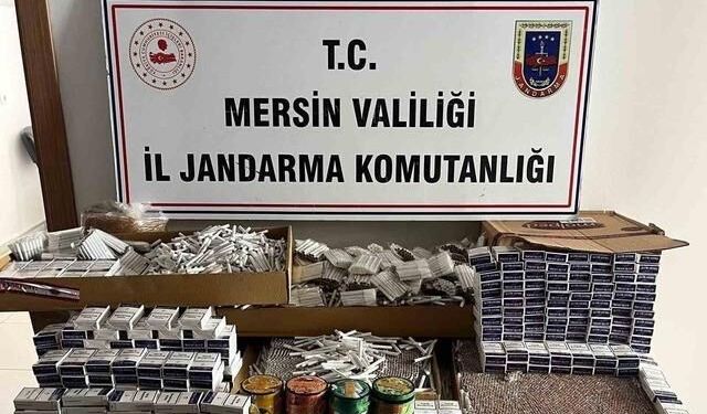 Mersin'de düzenlenen operasyonda 32 bin 120 makaron ele geçirildi