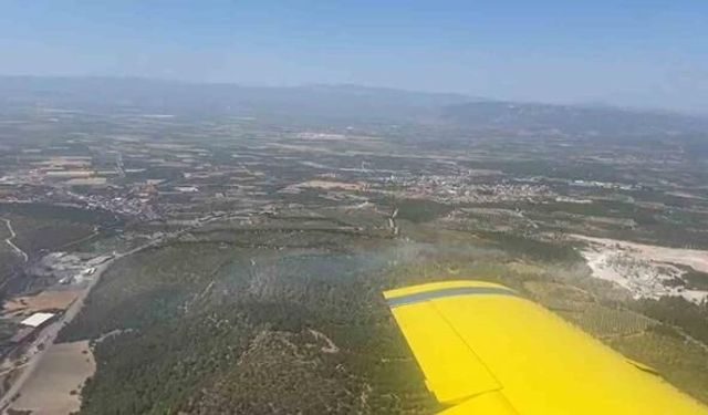 Soma'daki orman yangınına havadan ve karadan yoğun müdahale sürüyor