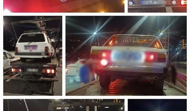 Trabzon Ortahisar'da trafik güvenliğini tehlikeye atan araçlara 103 bin lira ceza