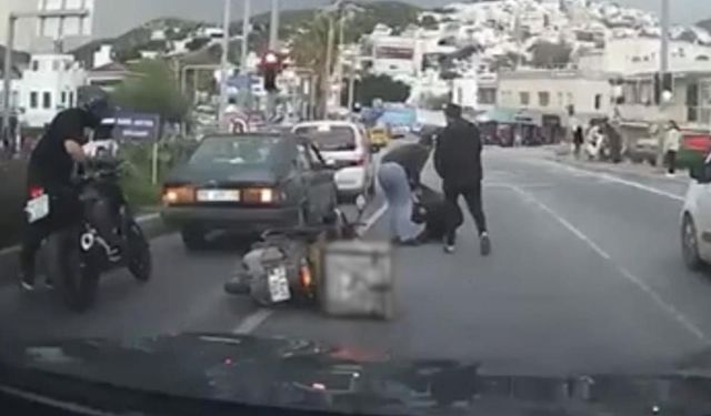 Bodrum'da trafikte kuryeye saldıran iki kişiye 360 bin TL ceza
