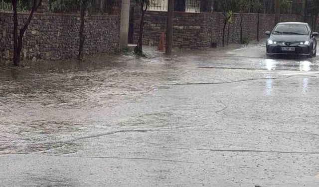 Bodrum'da yoğun yağış sonrası derelerde taşma ve su birikintileri oluştu