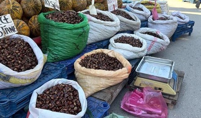 Bolu'da Kışın Vazgeçilmezi Kestane Tezgahlarda Satışa Çıktı