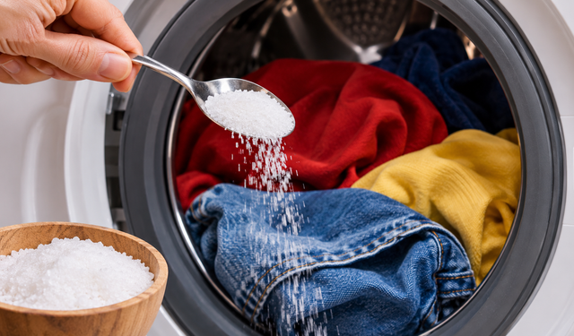 Çamaşır makinesine tuz eklemek kıyafetlerin rengini korumuyor