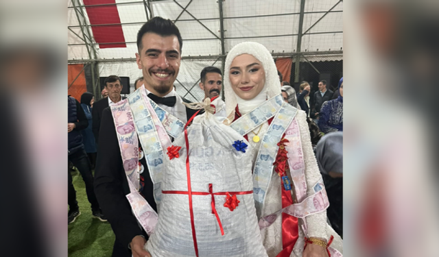 Giresun'da düğünde takı yerine çuval fındık sürprizi