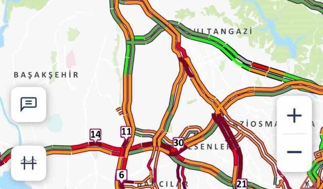 İstanbul'da Yağış Trafik Yoğunluğunu Yüzde 87'ye Çıkardı