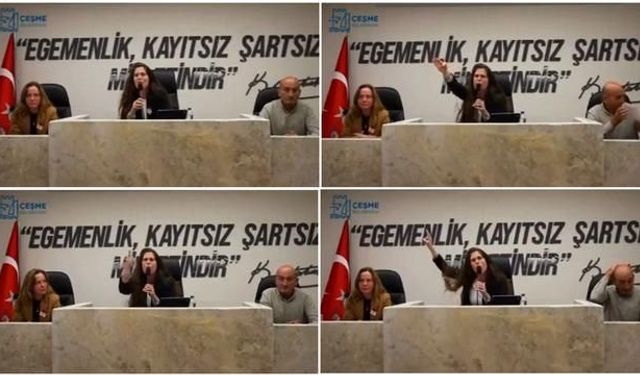 Lal Denizli ile CHP Çeşme İlçe Başkanı Eda Tavaz arasında sert tartışma