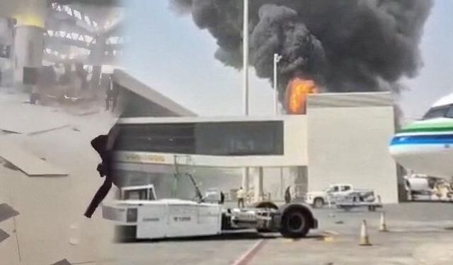 Riyad Kral Halid Havalimanı'nda Saldırı Sonrası Yangın Çıktı