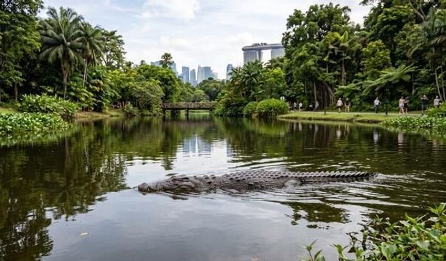 Singapur'da yapay zeka ile oluşturulan sahte timsah görüntüsüne dava açıldı