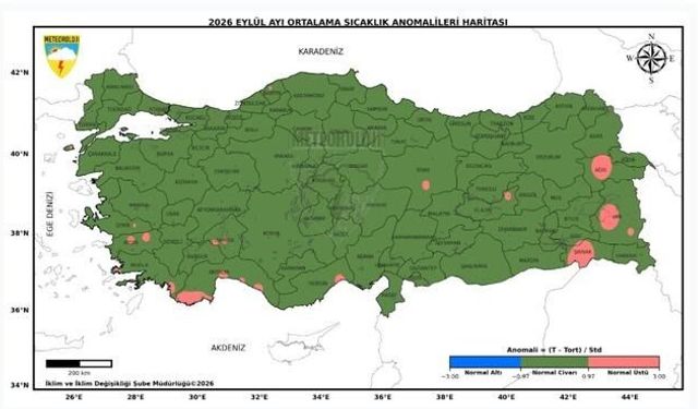 Türkiye'de Eylül Ayı Ortalama Sıcaklığı 56 Yılın En Yüksek Seviyesine Ulaştı