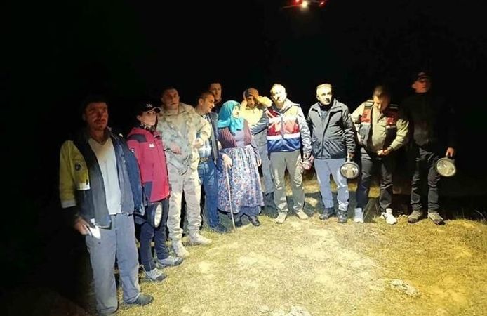 Bursa'da 3 gündür kayıp olan yaşlı kadın drone ile ormanlık alanda bulundu