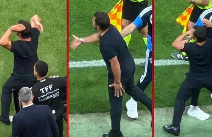 Emre Belözoğlu, Galatasaray-Kasımpaşa maçının son anlarında tepki gösterdi