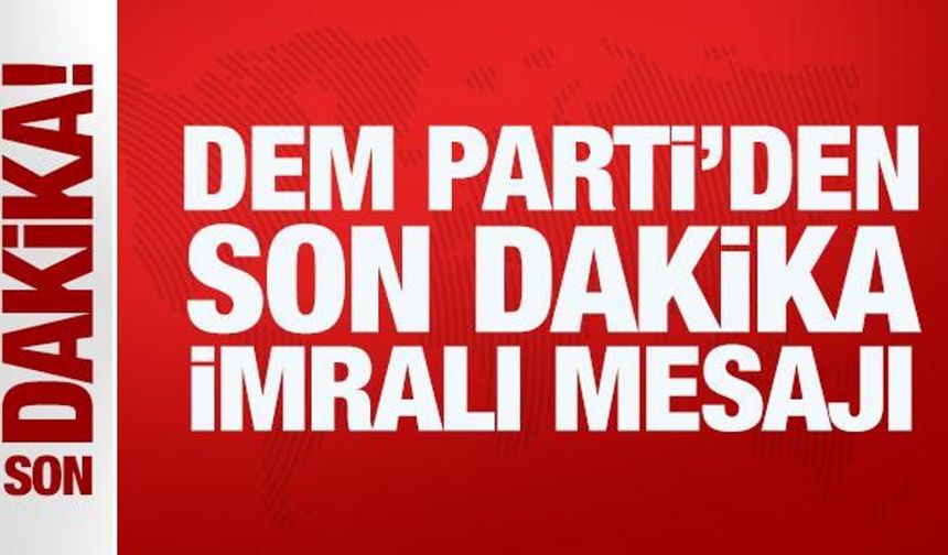 DEM Parti: İmralı'ya gitmek için hazırlık yapıyoruz