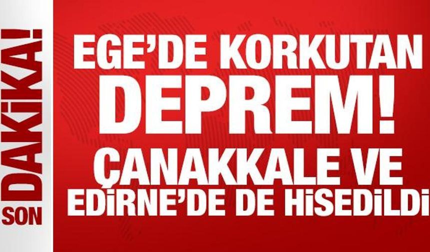 Gökçeada açıklarında 5,2 büyüklüğünde deprem!
